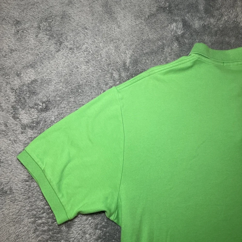VTG Polo By Ralph Lauren Men's Short Sleeve Green Polo Shirt Yellow Pony SZ XL